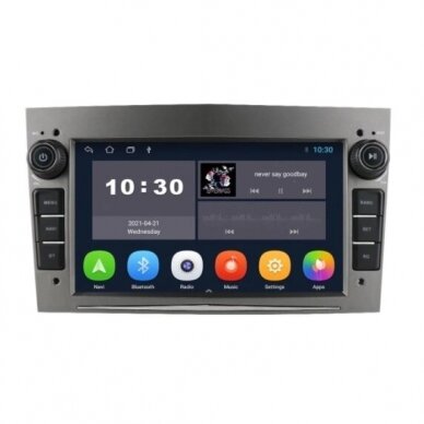 Opel Astra/Meriva/Zafira/Corsa/Vectra/Vivaro Android 10 Multimedija 7" Pilka