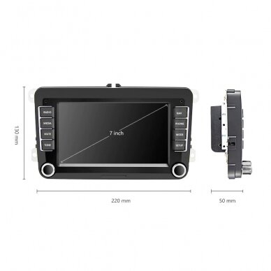 Volkswagen/Skoda/Seat Universali Android Multimedija 7" 3